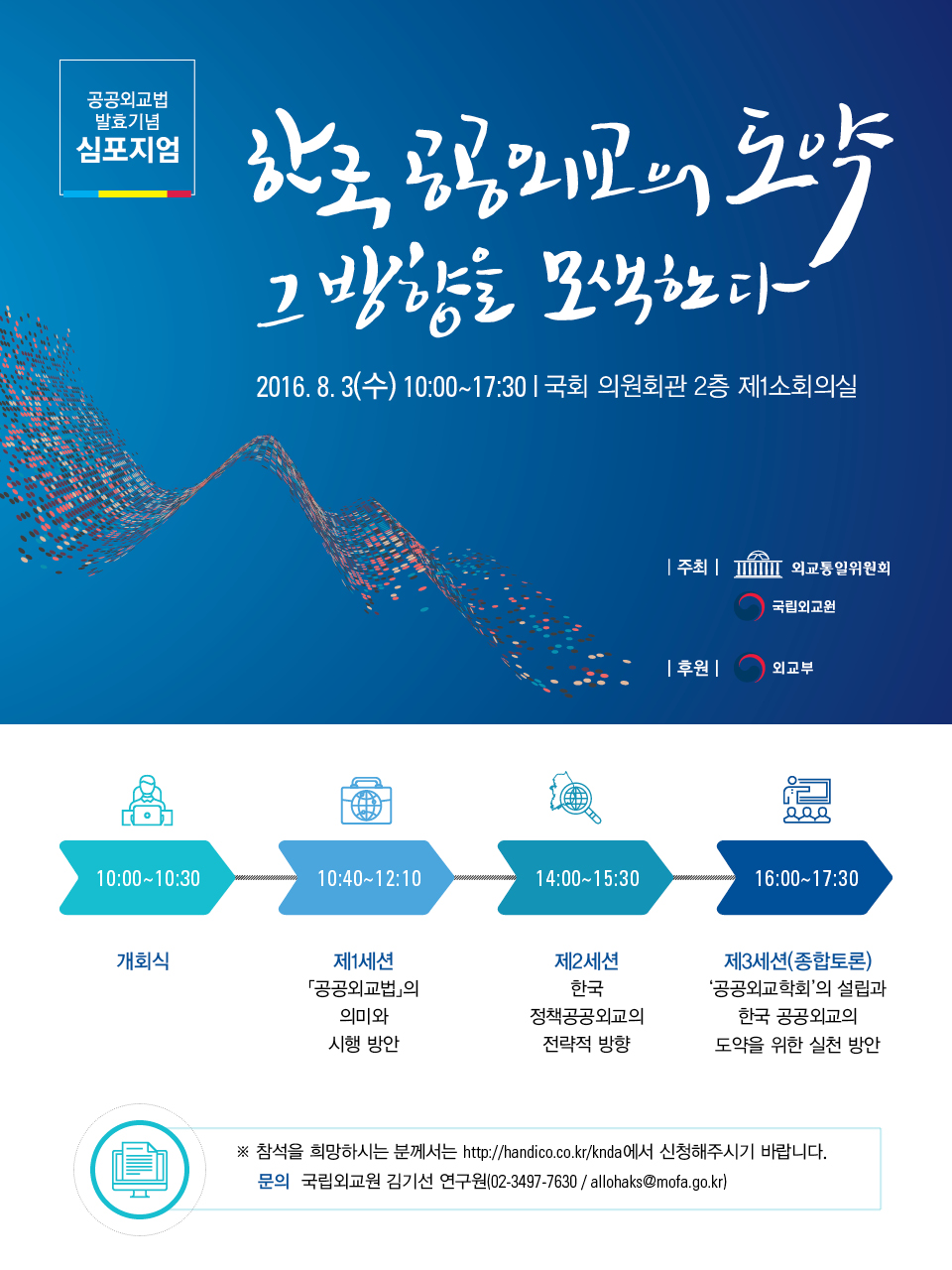 공공외교법 발효기념 심포지엄(8.3) 개최 홍보 안내 이미지